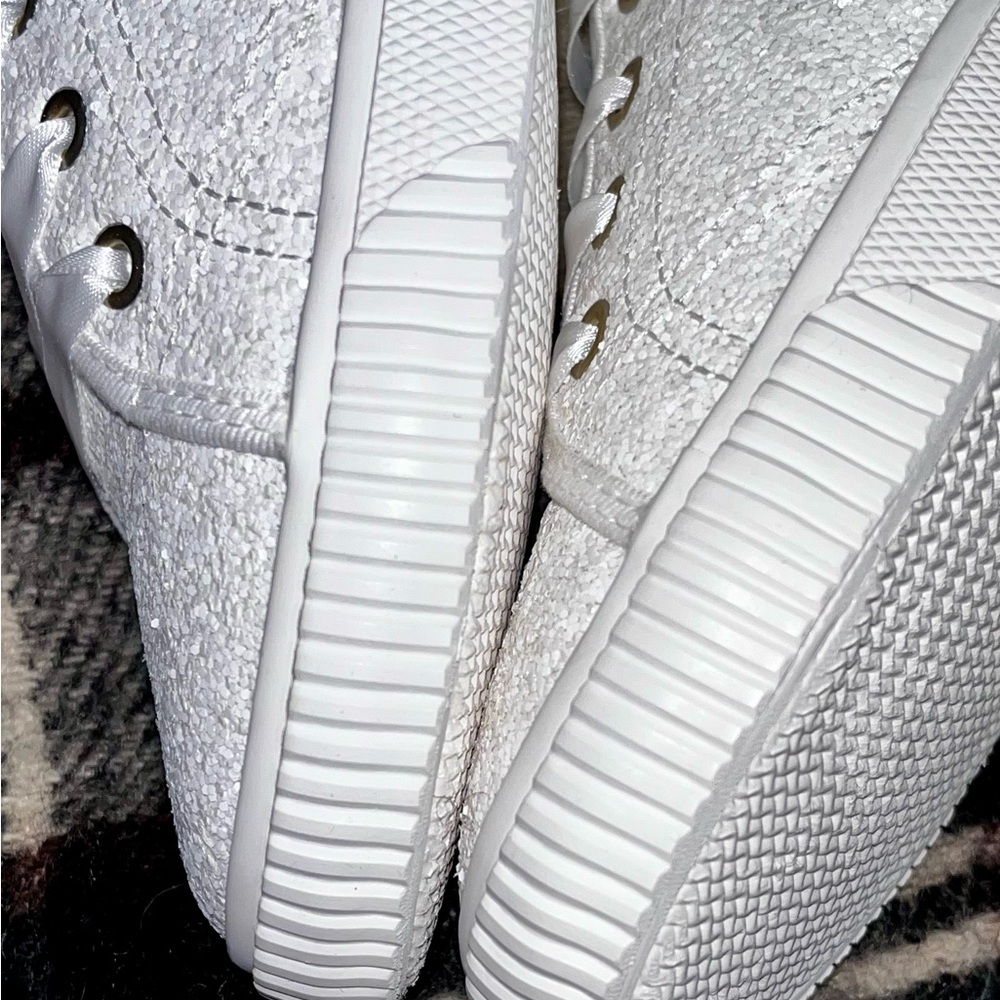 Kate Spade-Trista Glitter Sneaker in white size 8 1/2 - Picture 5 of 16